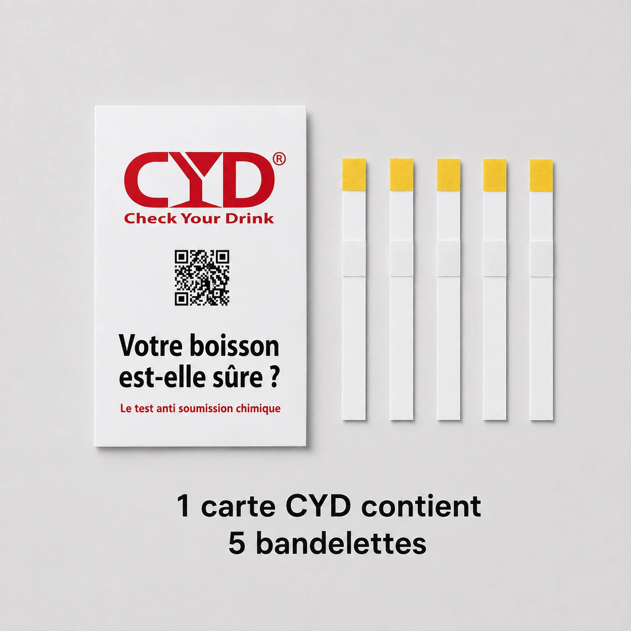 Bandelette CYD 1 carte contient 5 bandelettes