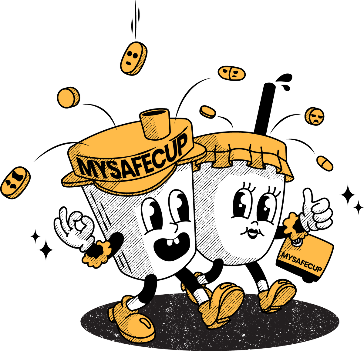 Illustration des protections de verre My Safe Cup