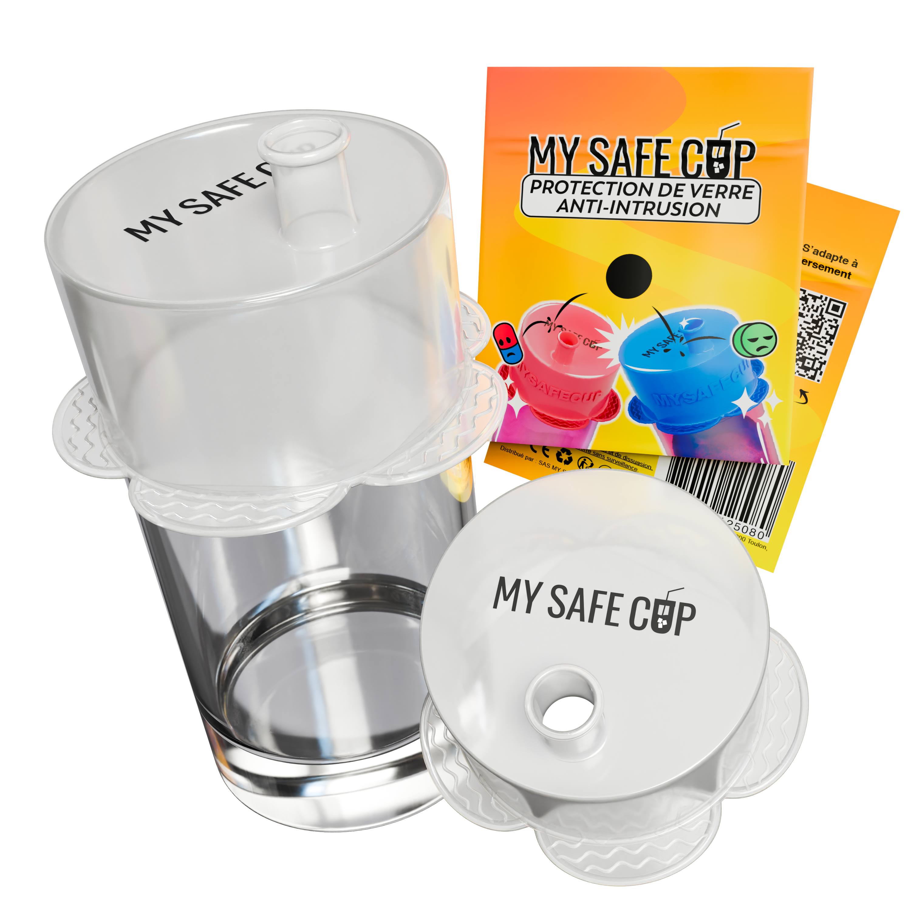 Capote de verre My Safe Cup - Protges verre anti-drogue Capote de verre My Safe Cup - Protges verre anti-drogue