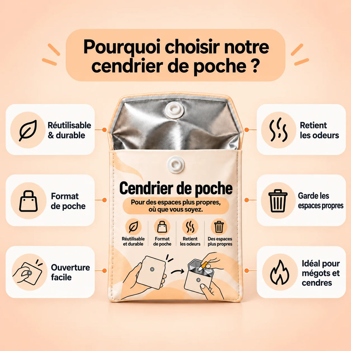 Cendrier de poche