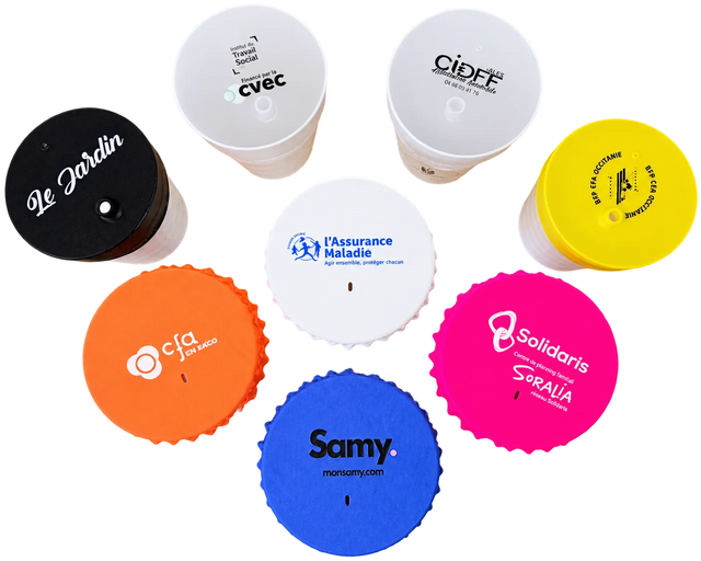 Protections de verre My Safe Cup personnalisées aux couleurs et au logo de professionnels