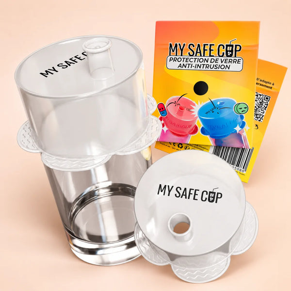 Protection de verre My Safe Cup format biberon et son packaging