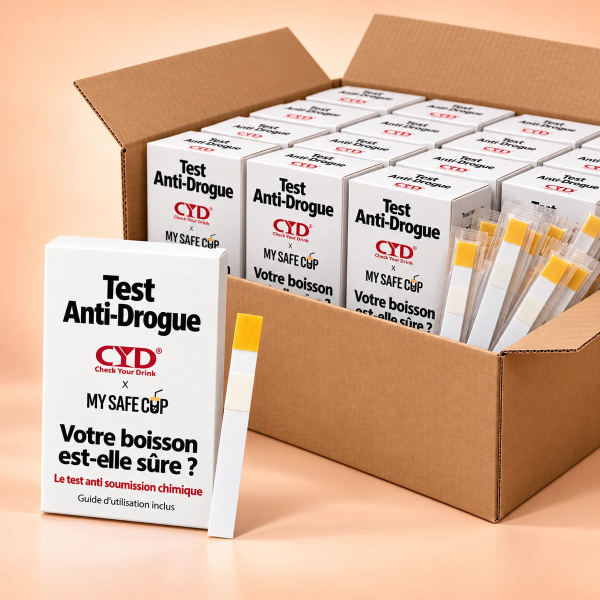 Présentation professionnelle des tests anti-drogue en grande quantité
