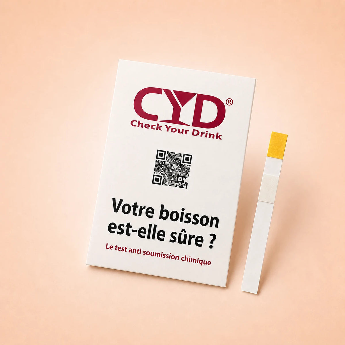 Test anti-drogue CYD : bandelette pour vérifier si sa boisson est sûre en soirée